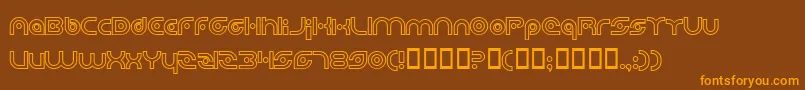 PlanetaryOrbiterOutlineBold Font – Orange Fonts on Brown Background