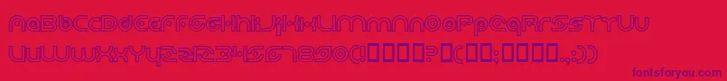 PlanetaryOrbiterOutlineBold Font – Purple Fonts on Red Background
