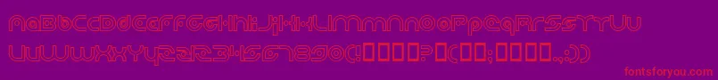 PlanetaryOrbiterOutlineBold Font – Red Fonts on Purple Background