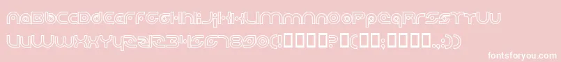 PlanetaryOrbiterOutlineBold Font – White Fonts on Pink Background