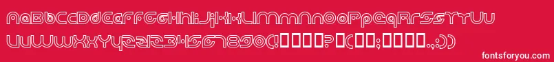 フォントPlanetaryOrbiterOutlineBold – 赤い背景に白い文字