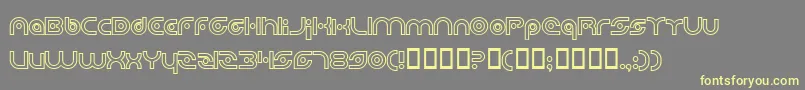 PlanetaryOrbiterOutlineBold Font – Yellow Fonts on Gray Background