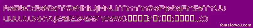 PlanetaryOrbiterOutlineBold Font – Yellow Fonts on Purple Background