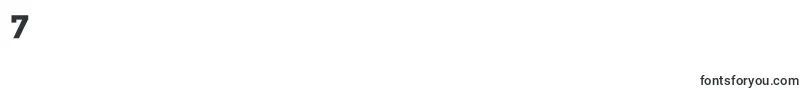 Czcionka MontserratalternatesBold – czcionki cyfry 7