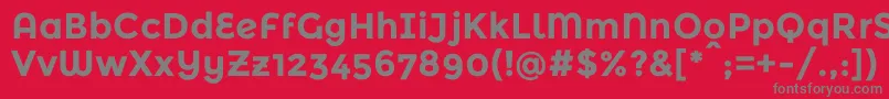 フォントMontserratalternatesBold – 赤い背景に灰色の文字