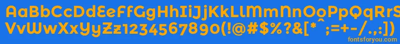 MontserratalternatesBold Font – Orange Fonts on Blue Background