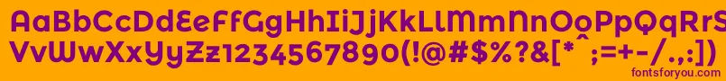 MontserratalternatesBold-fontti – violetit fontit oranssilla taustalla