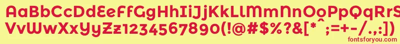 MontserratalternatesBold Font – Red Fonts on Yellow Background