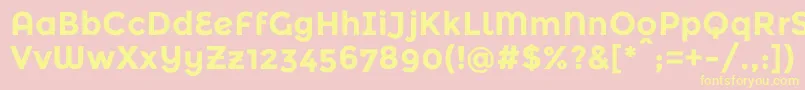 MontserratalternatesBold Font – Yellow Fonts on Pink Background