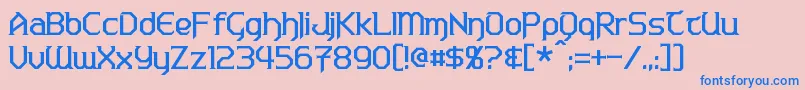 Warlords Font – Blue Fonts on Pink Background