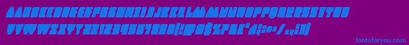 Contourofdutycondital Font – Blue Fonts on Purple Background