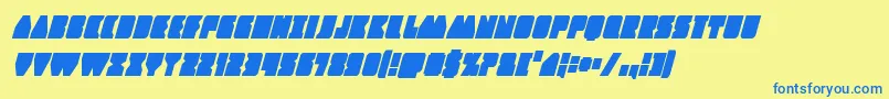 Contourofdutycondital Font – Blue Fonts on Yellow Background