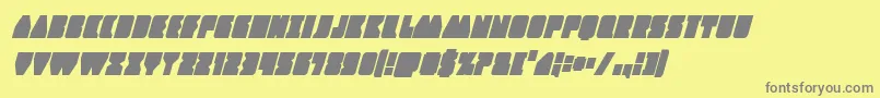 Contourofdutycondital Font – Gray Fonts on Yellow Background