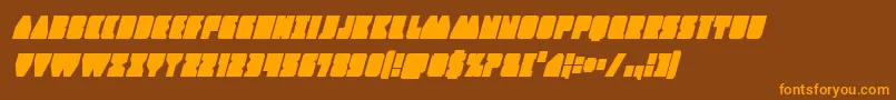 Contourofdutycondital Font – Orange Fonts on Brown Background