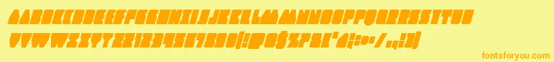 Contourofdutycondital Font – Orange Fonts on Yellow Background