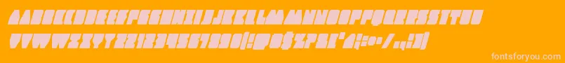 Contourofdutycondital Font – Pink Fonts on Orange Background