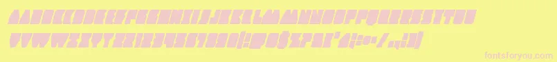 Contourofdutycondital Font – Pink Fonts on Yellow Background