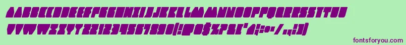 Contourofdutycondital Font – Purple Fonts on Green Background