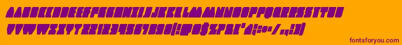 Contourofdutycondital Font – Purple Fonts on Orange Background