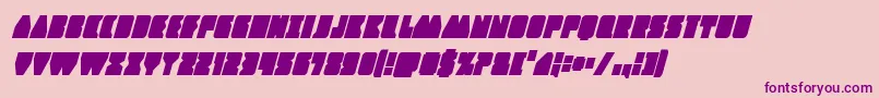 Contourofdutycondital Font – Purple Fonts on Pink Background
