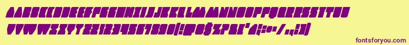 Contourofdutycondital Font – Purple Fonts on Yellow Background