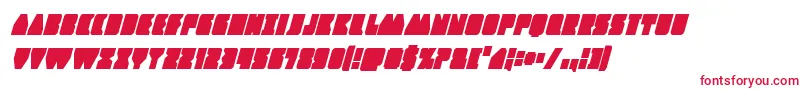 Contourofdutycondital Font – Red Fonts on White Background