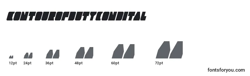 Contourofdutycondital Font Sizes
