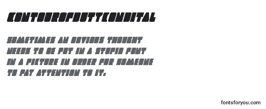 Contourofdutycondital Font