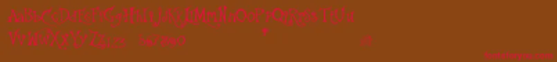 TheGingerbreadHouse Font – Red Fonts on Brown Background