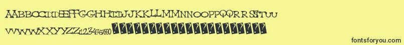 Capscratched Font – Black Fonts on Yellow Background