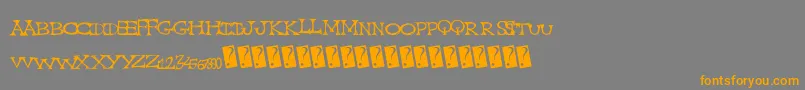 Capscratched Font – Orange Fonts on Gray Background