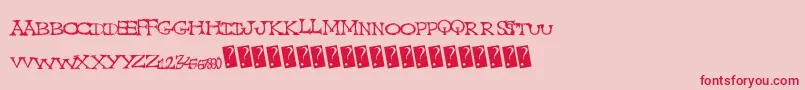 Capscratched Font – Red Fonts on Pink Background