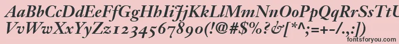 JansonOldstyleSsiBold Font – Black Fonts on Pink Background