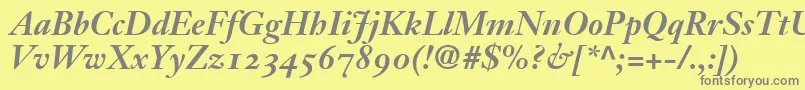 JansonOldstyleSsiBold Font – Gray Fonts on Yellow Background