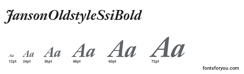 Размеры шрифта JansonOldstyleSsiBold