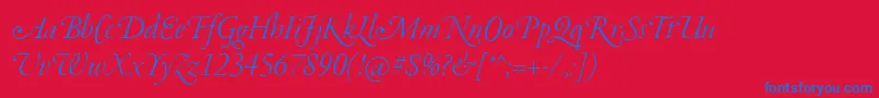 GaramondSwashItalic Font – Blue Fonts on Red Background