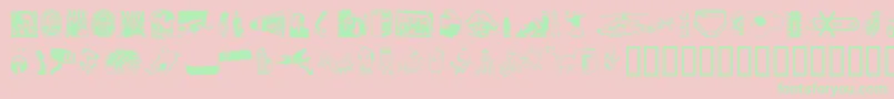 Plakkenwalls Font – Green Fonts on Pink Background