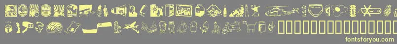 Plakkenwalls Font – Yellow Fonts on Gray Background