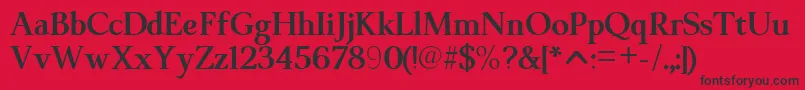 ModerataserifBold0 Font – Black Fonts on Red Background