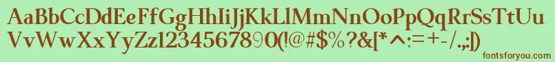 ModerataserifBold0 Font – Brown Fonts on Green Background