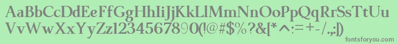 ModerataserifBold0 Font – Gray Fonts on Green Background