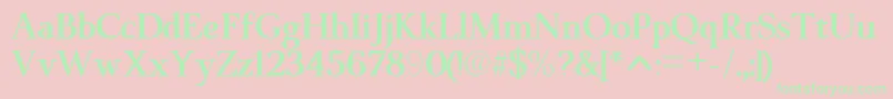 ModerataserifBold0 Font – Green Fonts on Pink Background