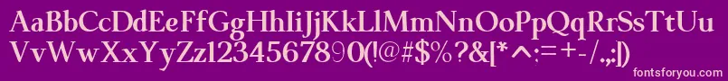 ModerataserifBold0 Font – Pink Fonts on Purple Background