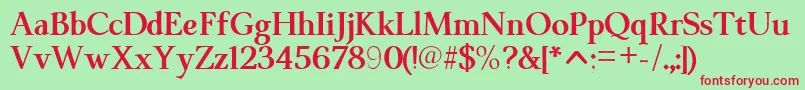 ModerataserifBold0 Font – Red Fonts on Green Background