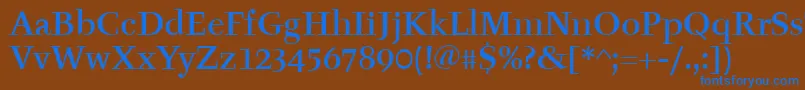 TyfaItcMedium Font – Blue Fonts on Brown Background