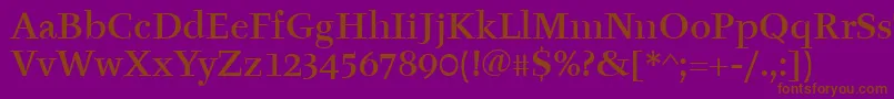 TyfaItcMedium Font – Brown Fonts on Purple Background