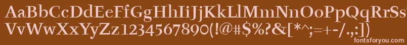 TyfaItcMedium Font – Pink Fonts on Brown Background