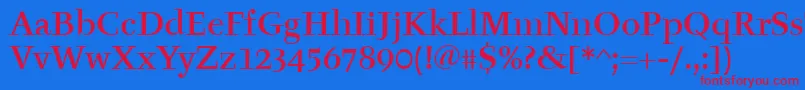 TyfaItcMedium Font – Red Fonts on Blue Background