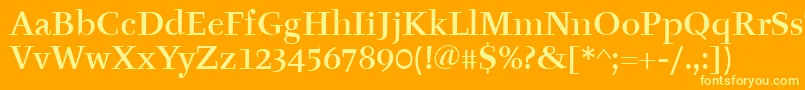 TyfaItcMedium Font – Yellow Fonts on Orange Background