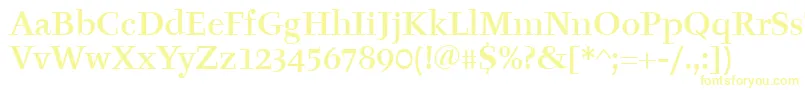 TyfaItcMedium Font – Yellow Fonts on White Background